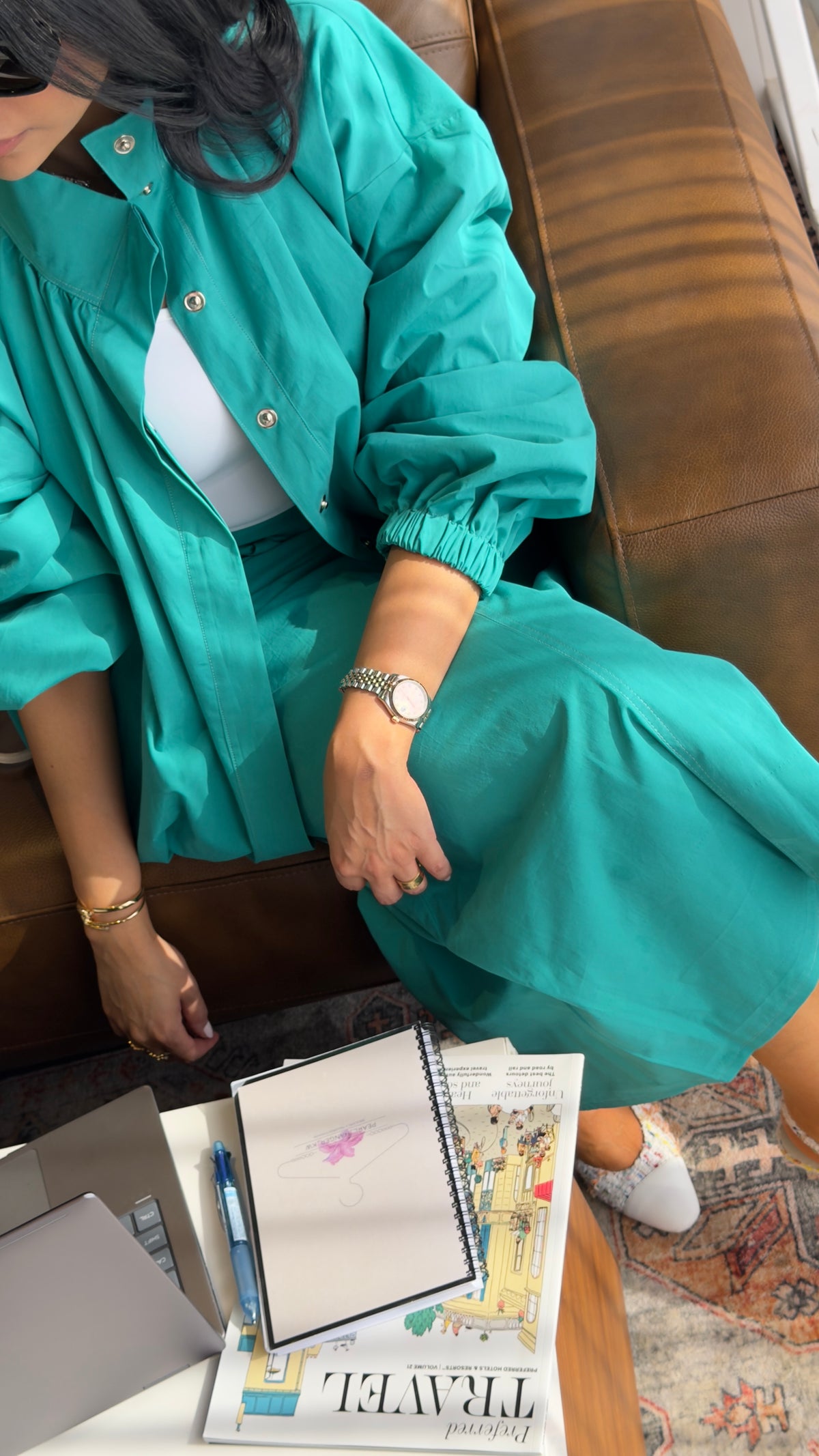 over turquoise