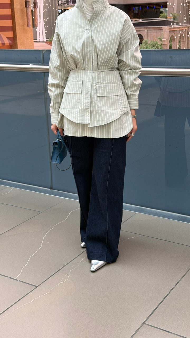 oversized wrap shirt