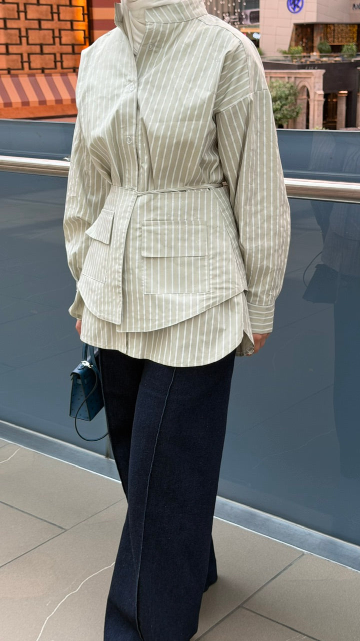 oversized wrap shirt