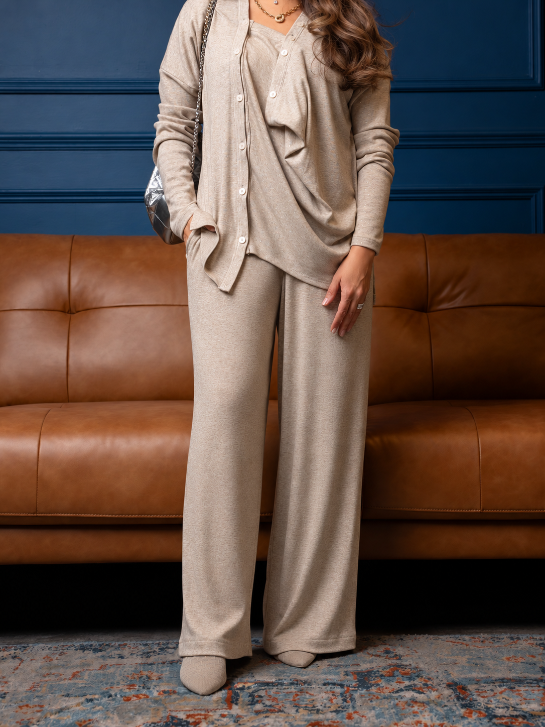 Champagne glow set – front