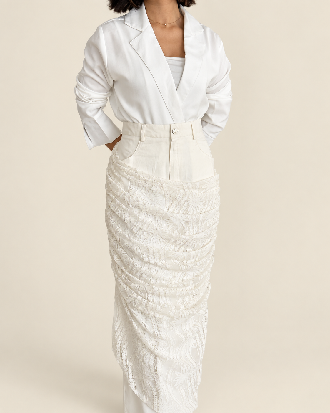 draped white set product card