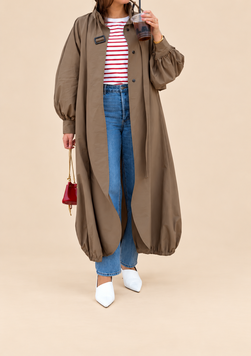 Dune Trench – beige background