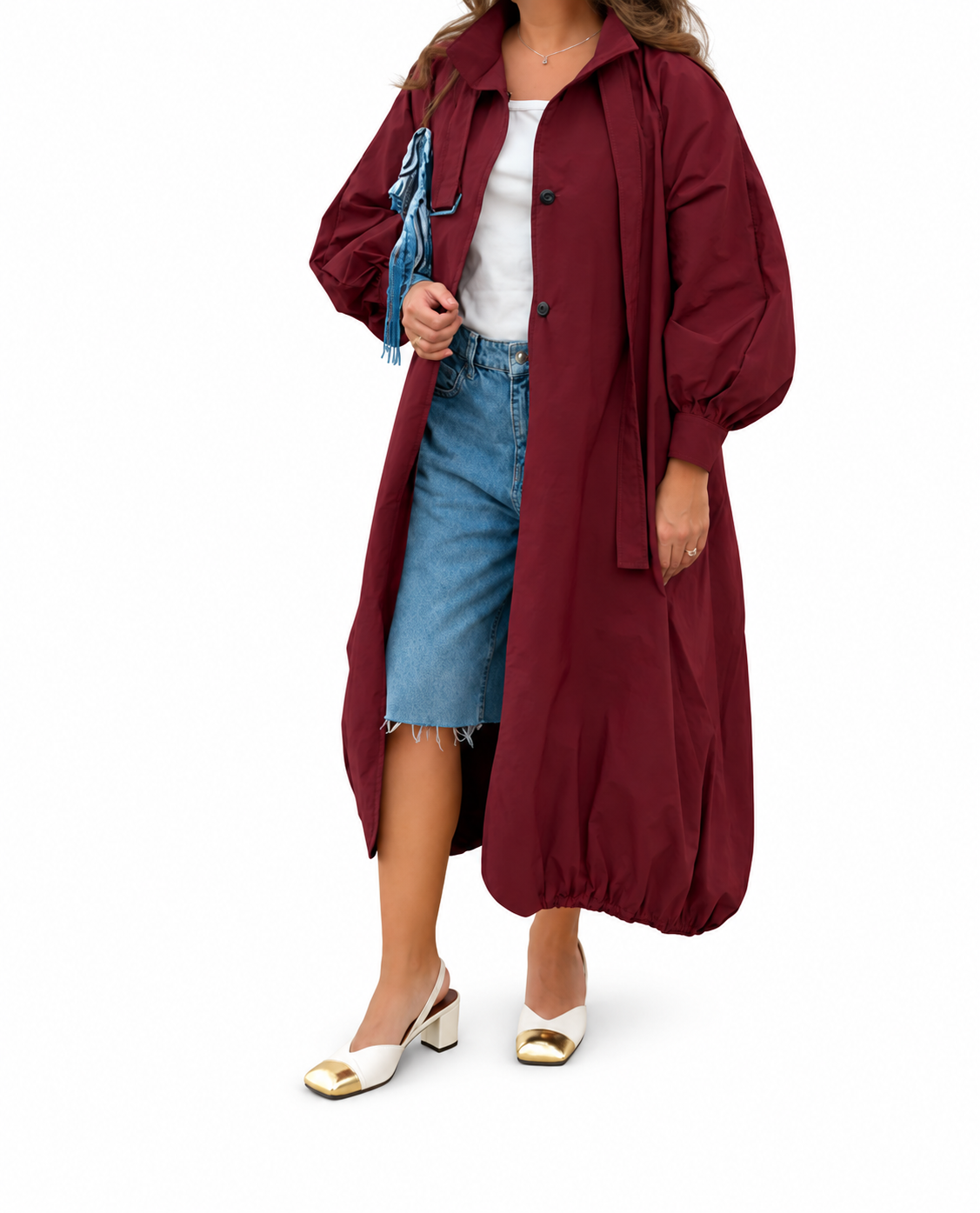 Burgundy Balloon Jacket