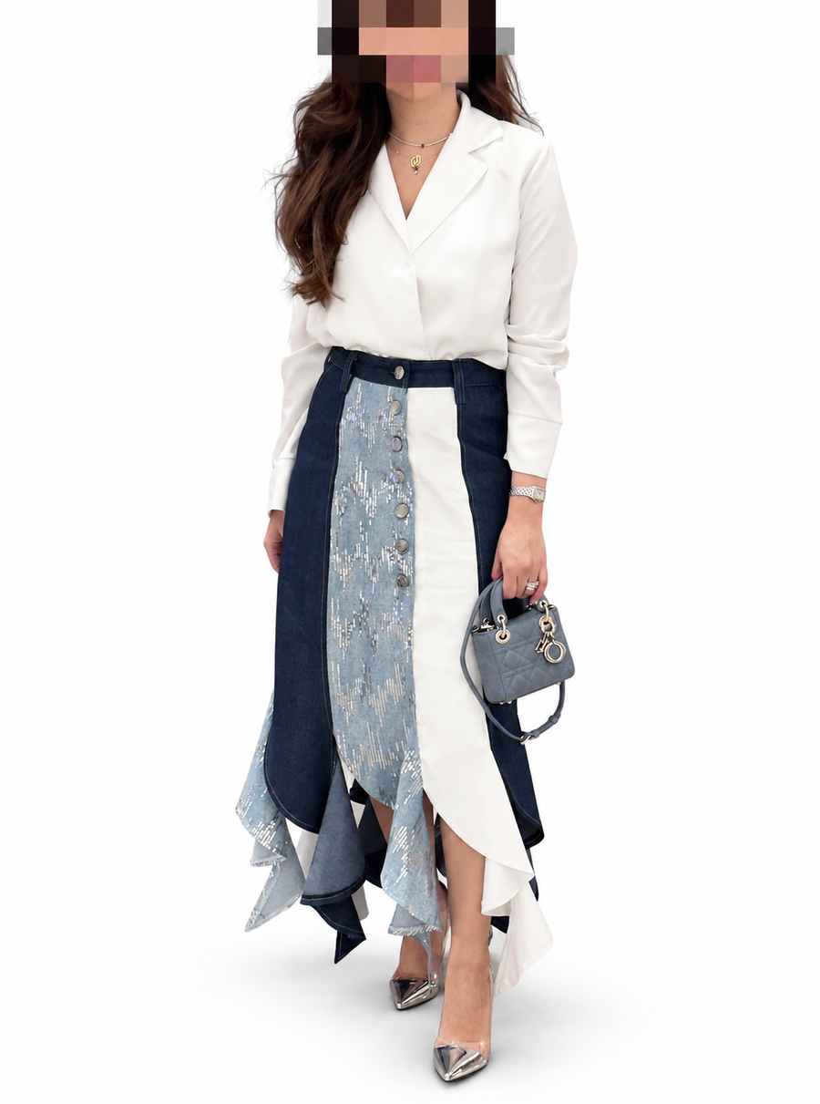 Triple jeans skirt