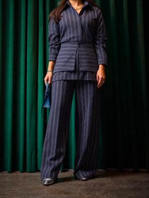 Pinstripe wrap set – full front view