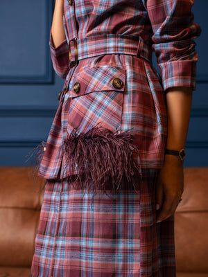 Plaid Affair Set – pocket-detail