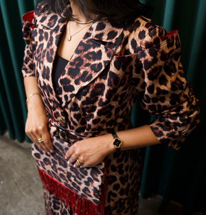 Tiger Affair Bag styled with Tiger Blush jacket — jacket sold separately